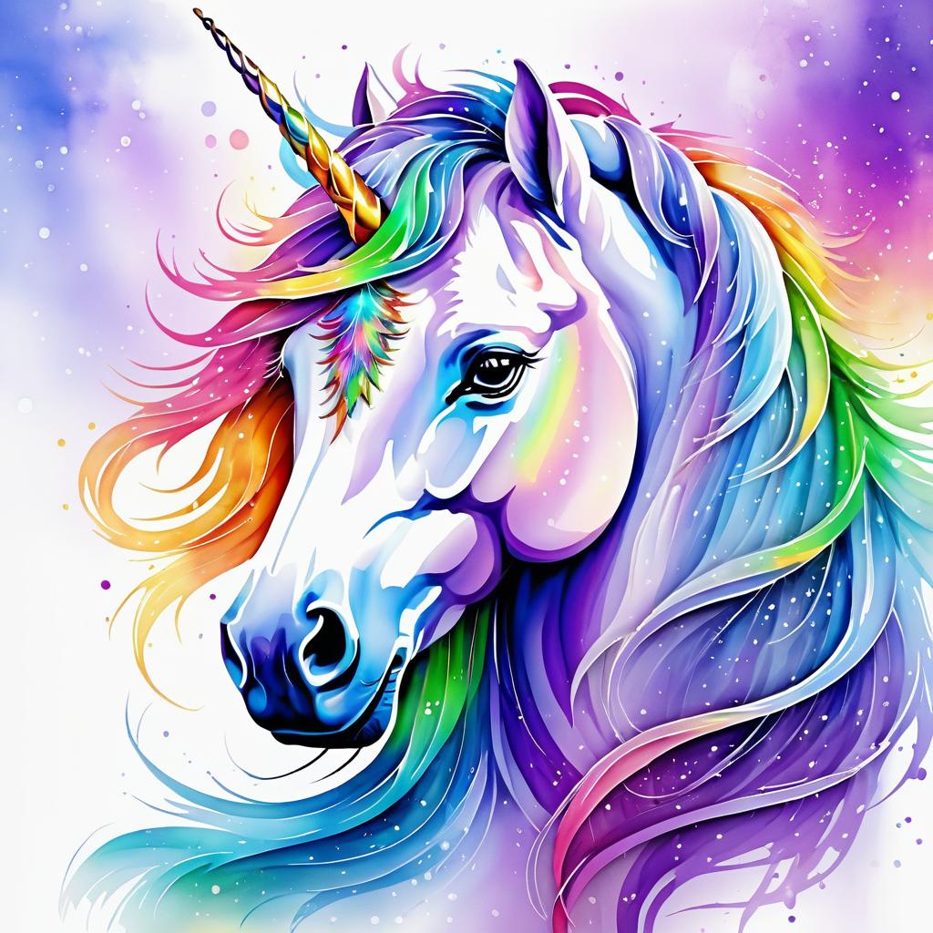 Enchanted Unicorn in Dreamy Watercolors