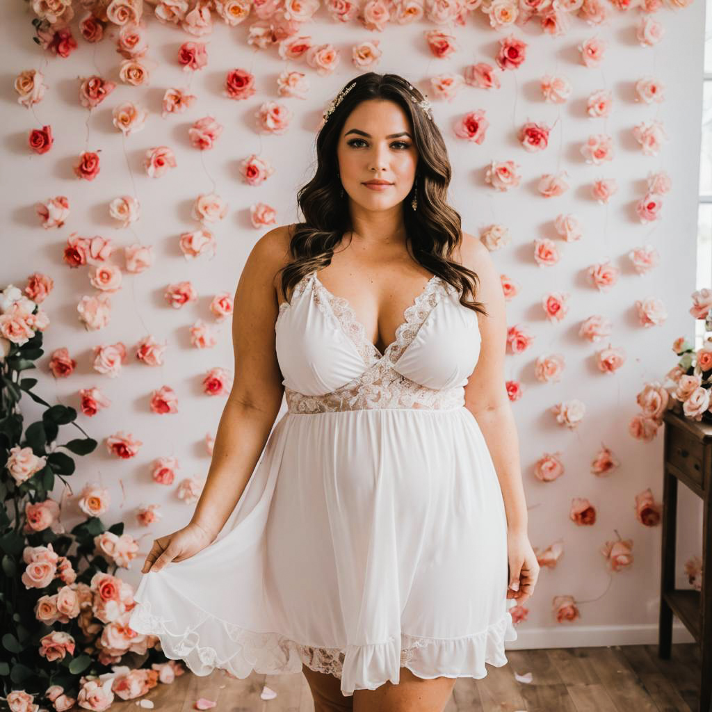 Blushing Bride-to-Be in Lingerie Photoshoot