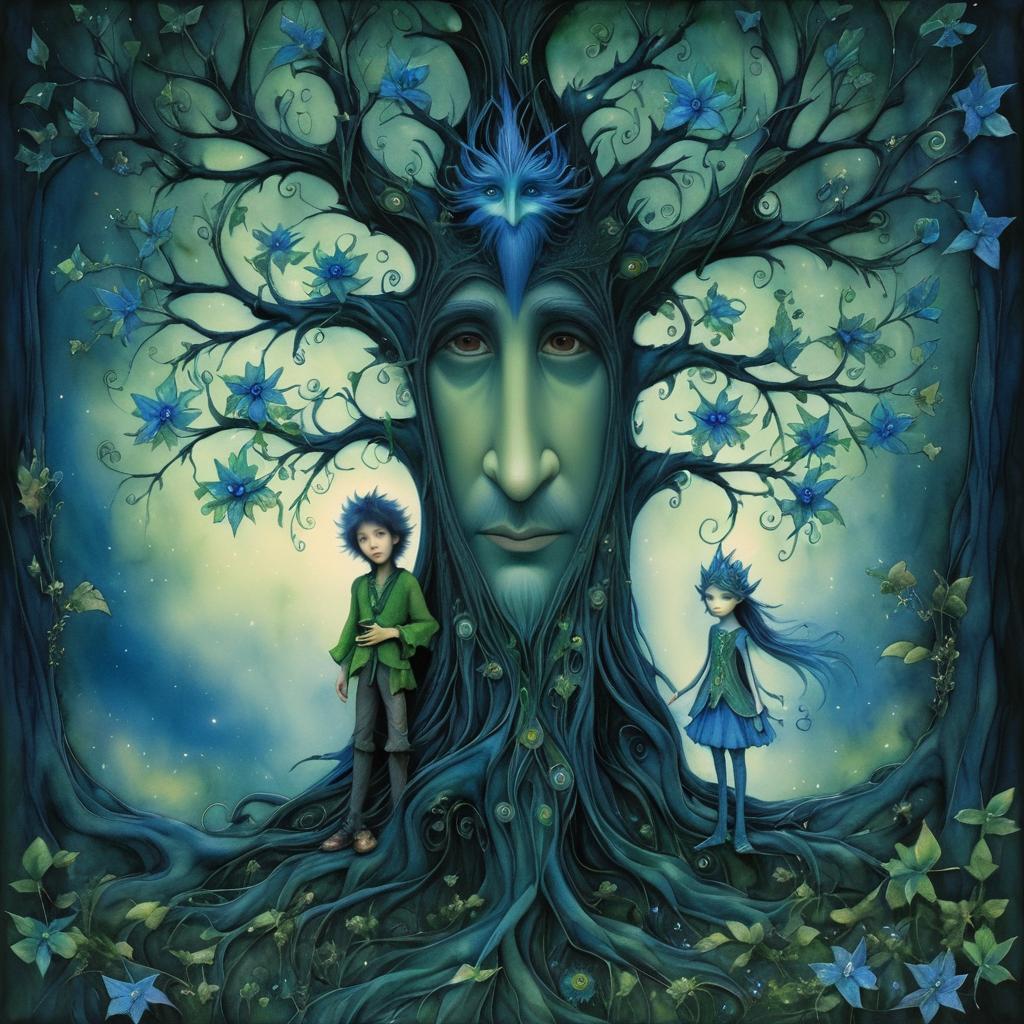 Whimsical Tree Guardian in Enchanted Forest