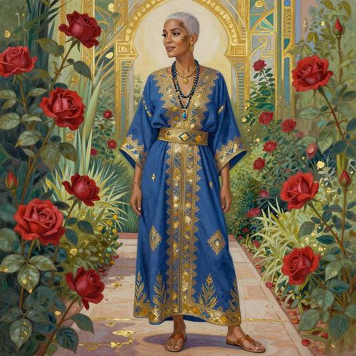 Contemplative Non-Binary North African Portrait