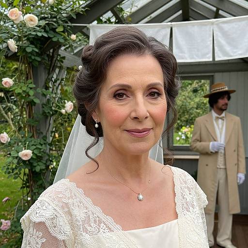 Elegant Older Bride in Vintage Wedding