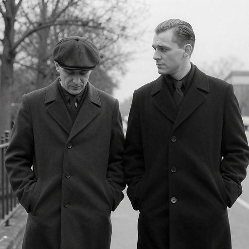 Black and White Portrait of Two Men