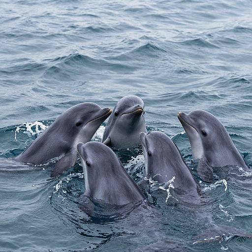 Playful Baby Narwhals in Arctic Waters