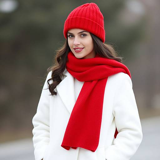 Woman in Winter Clothes Costume