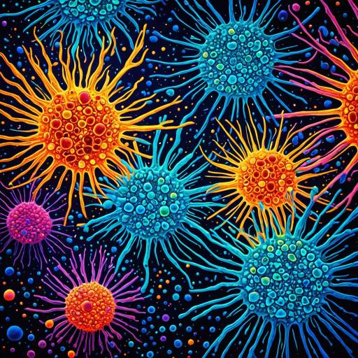 Vibrant Abstract Microscopic Cell Artwork Vibrant Abstract Microscopic Cell Artwork