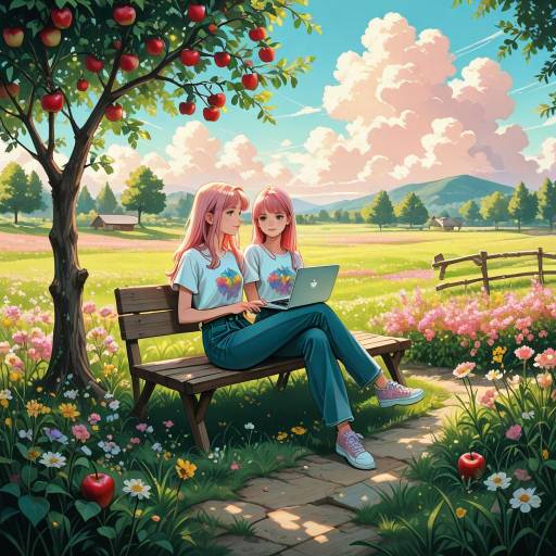 Playful Teen with Pink Hair Outdoors