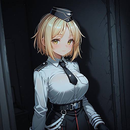 Illustration of Mp40 (girls' frontline), girls' frontline in the style of Ibaraki natou