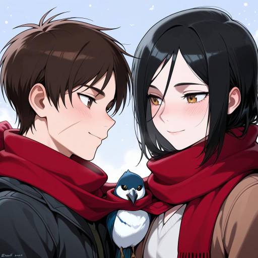 Eren Yeager in a Shared Scarf