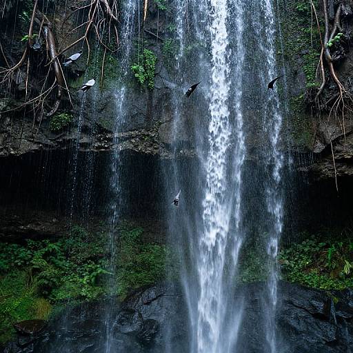 Upside-Down Waterfall Forest Fantasy