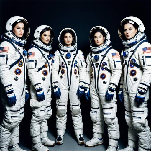 Group of Female Astronauts in Space Suits