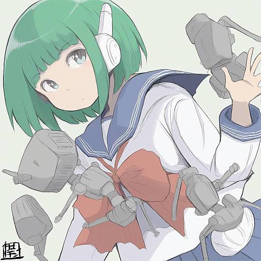 Illustration of Multi (to heart), to heart (series) in the style of Hadashi no kenji