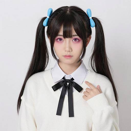 Anime Girl with Twin-Tails and Sweater