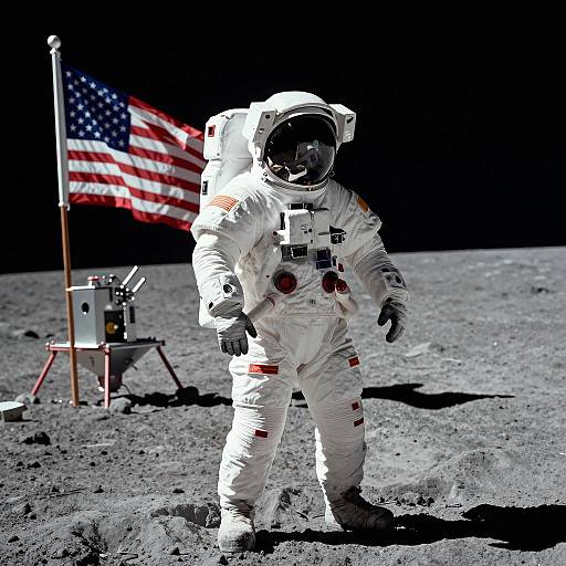 Astronaut Exploring the Lunar Surface