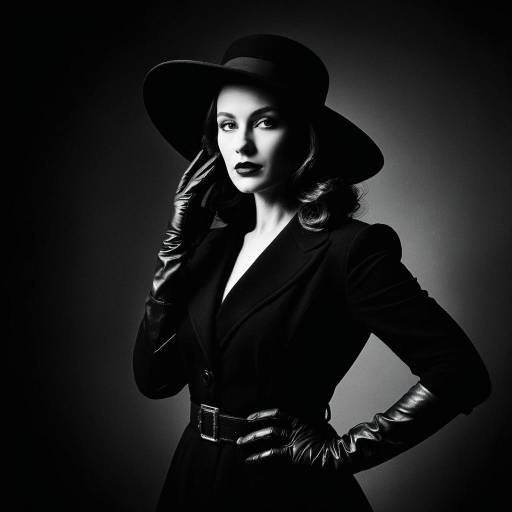 Elegant Woman in Vintage Noir Style
