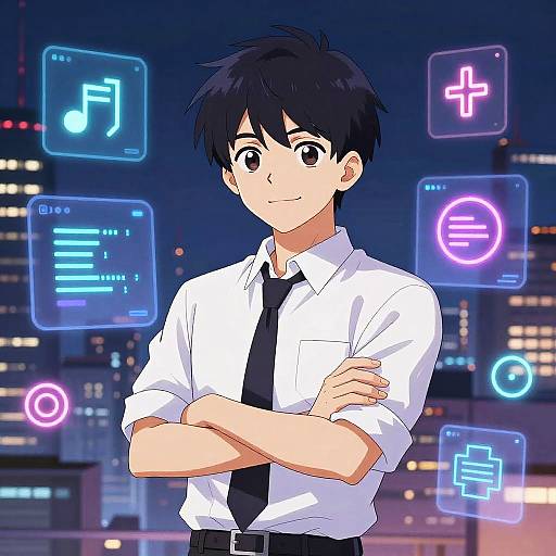 Anime-Inspired Software Engineer Avatar