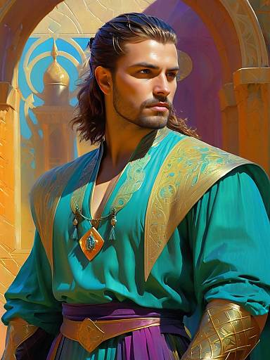 Regal Warrior in Cool Colors