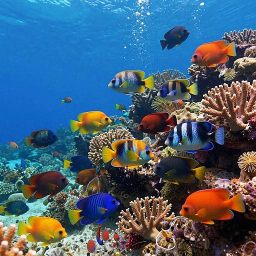 Vivid Underwater Coral Reef Illustration