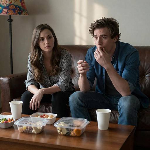 Candid Moment on a Cozy Couch