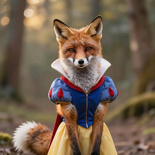 Playful Fox as Snow White Portrait