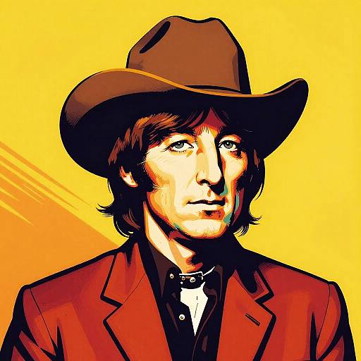 John Lennon 1960s Cowboy Pop Art