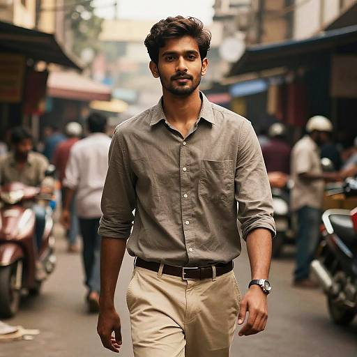 Photorealistic Portrait of South Asian Man