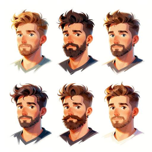 Time-Lapse Goatee Transformation Art