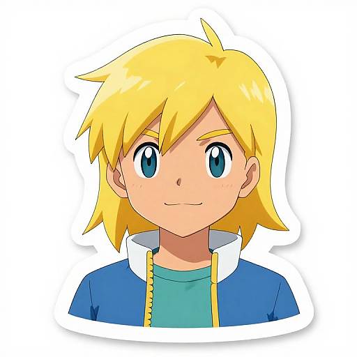 Blonde Pokemon Trainer Portrait Sticker