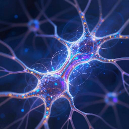 Futuristic Glowing Neural Network