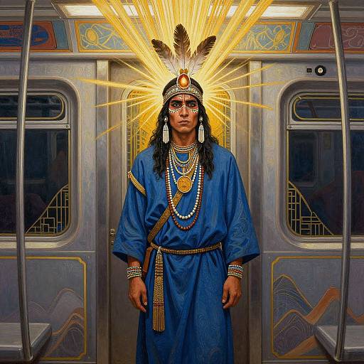 Art Deco Shaman in Subway