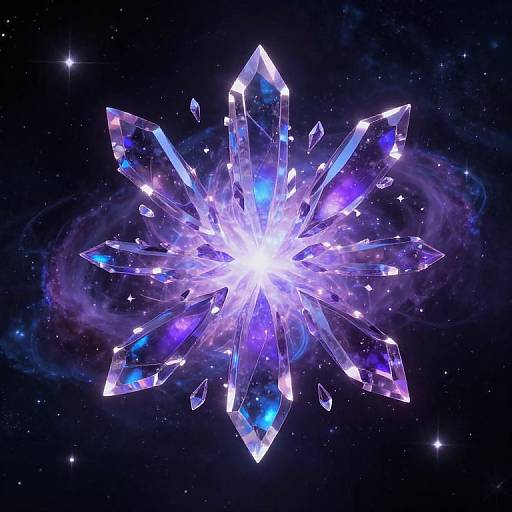 Crystalline Cosmic Symbol in Space