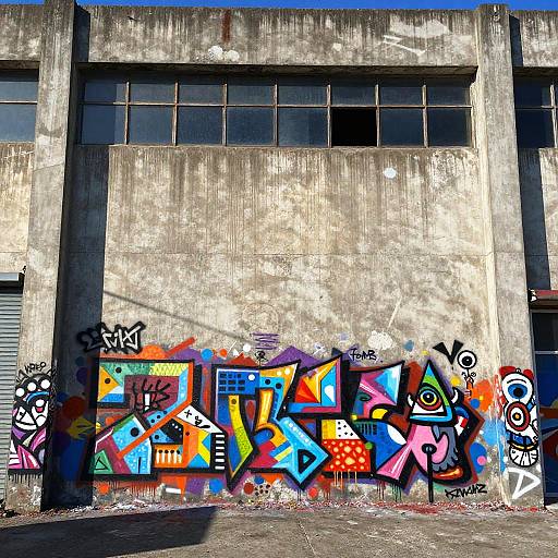 Colorful Abstract Graffiti Art Generator