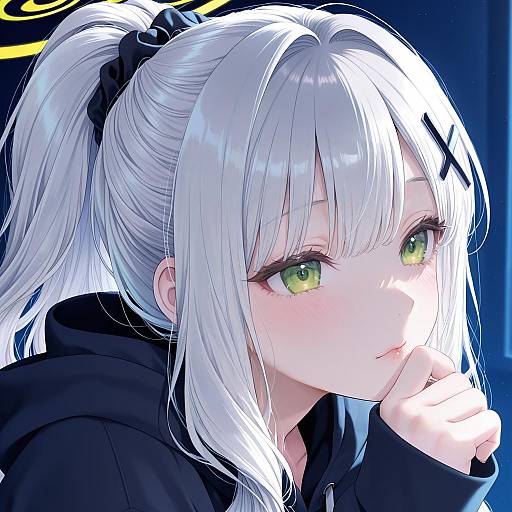 Illustration of Hare (blue archive), blue archive in the style of Majoccoid