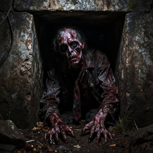 Shadowy Zombie in Cellar