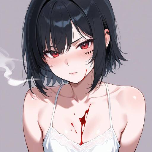 Elegant Vampire Portrait with Alabaster Skin