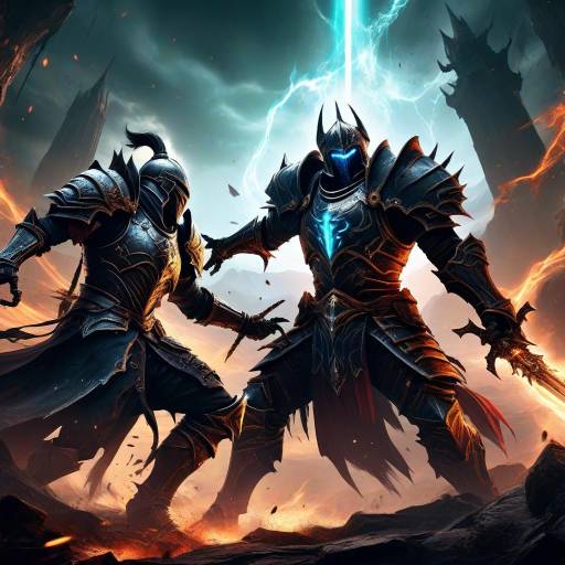 Epic Twilight Abyss Battle Wallpaper