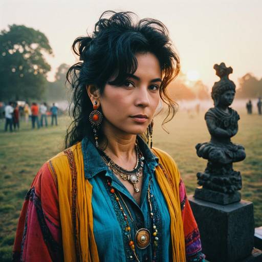 Vibrant Portrait of a Charcoal Sculptor