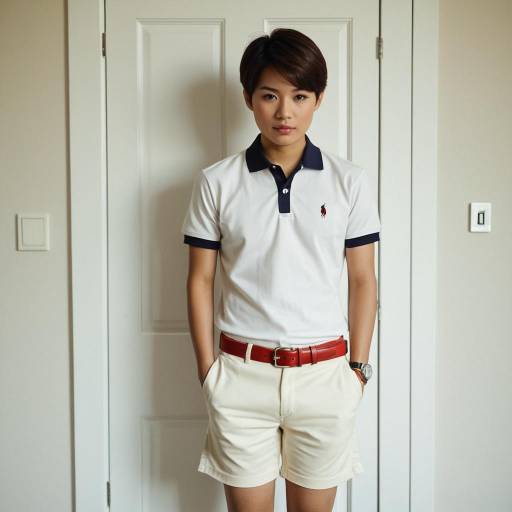 Casual Male Portrait in Cream Shorts