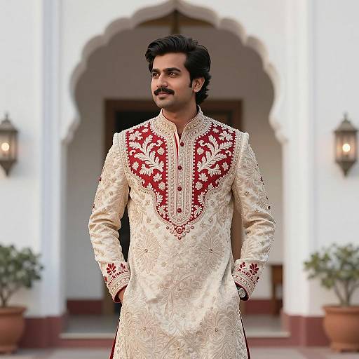 Elegant Indian Wedding Outfit Portrait