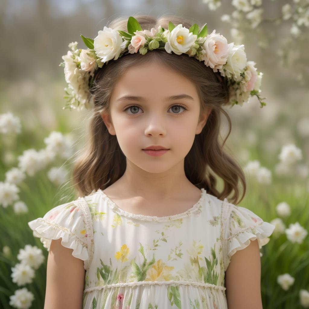 Spring Beauty: Girl in Floral Crown