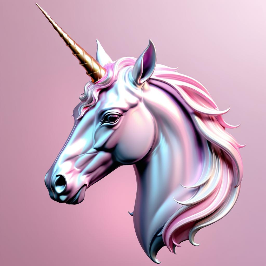 Majestic Pastel Pink Unicorn Concept Design