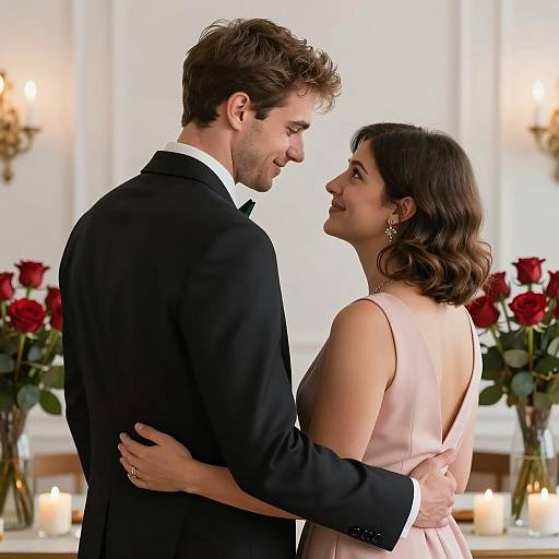 Intimate Embrace: Love in Formal Attire