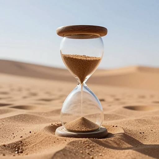 Defiant Hourglass in Timeless Desert