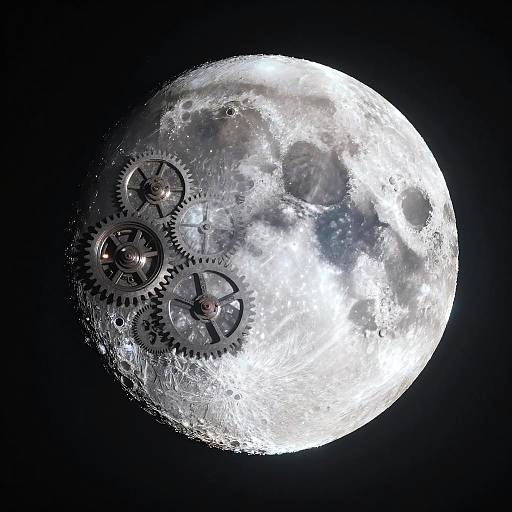 Gear 5 Moon in Futuristic Space