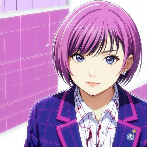 Illustration of Arimura mao, gakuen idolmaster in the style of Inanaki shiki