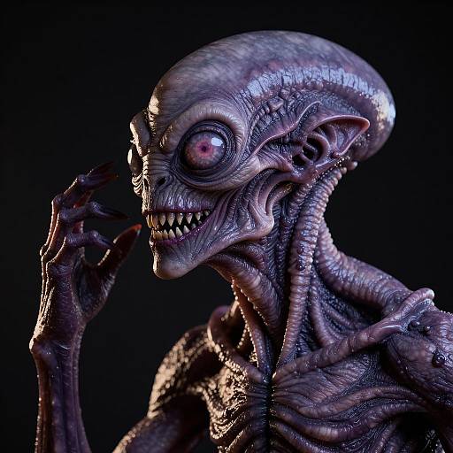 Grotesque Alien Creature Portrait