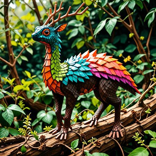 Vibrant Plant-Based Creature in Fantasy