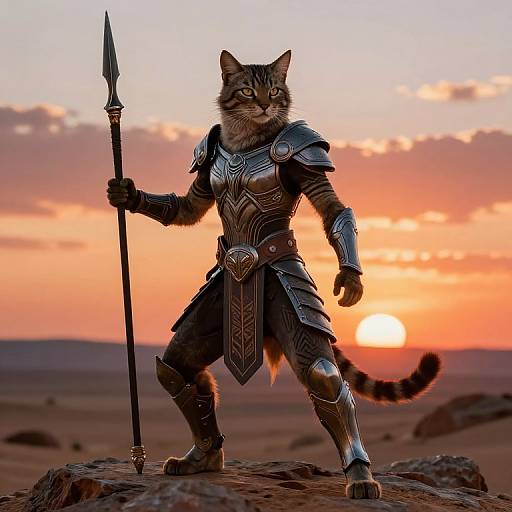 Tibaxi Warrior in Futuristic Desert