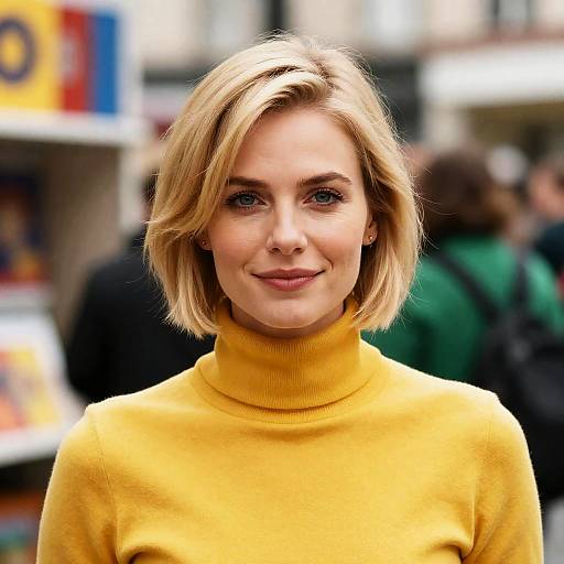 Portrait of a Smiling Blonde Woman