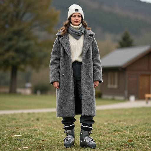 Realistic Winter Outfit Photo Woman