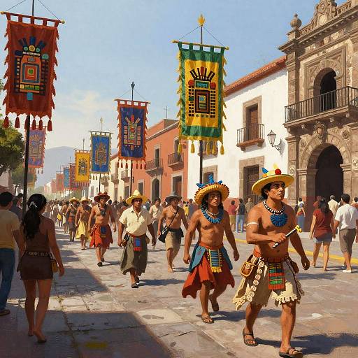 Tenoch Leading Tenochtitlan Procession